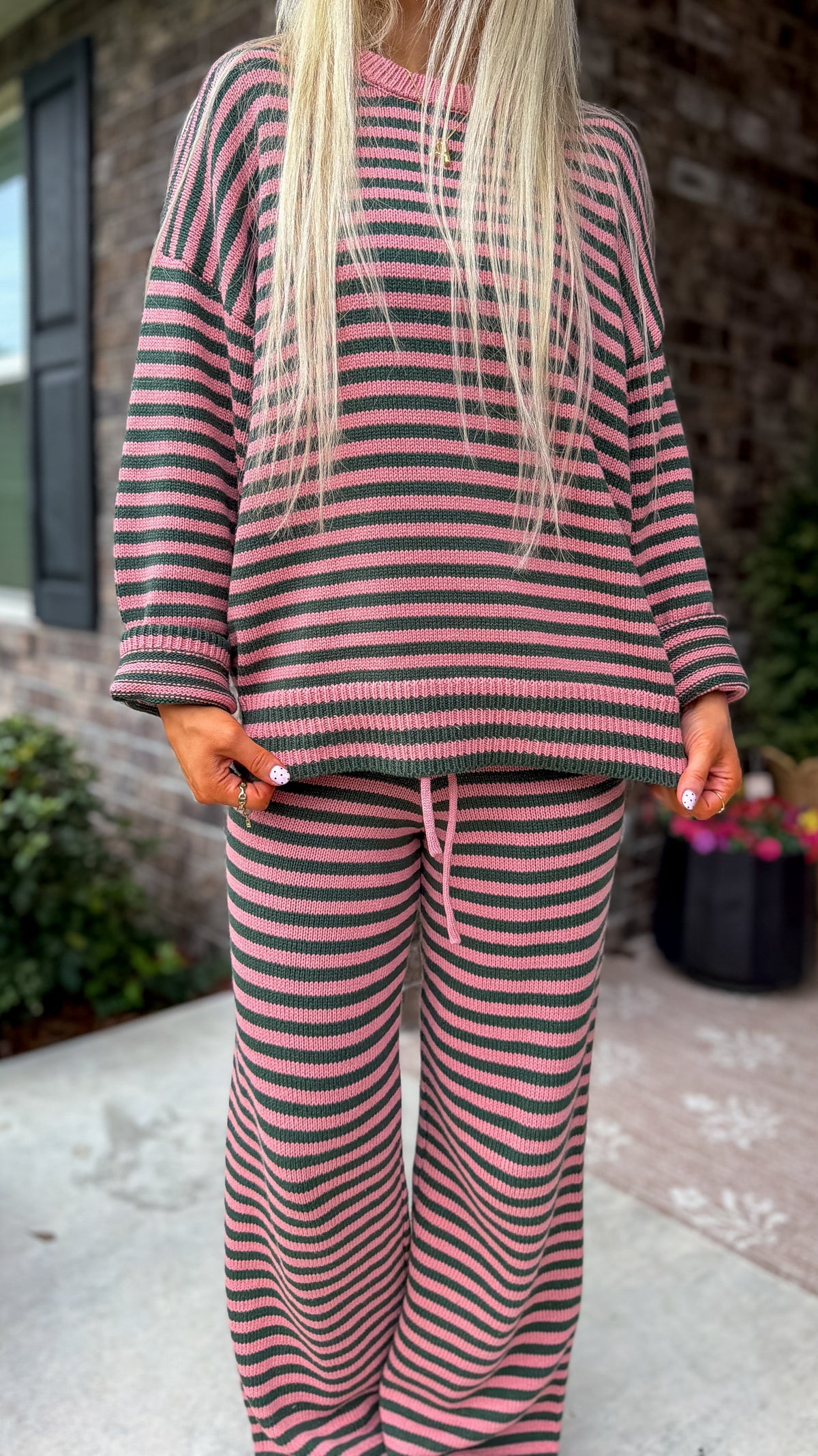 Striped Knit Set
