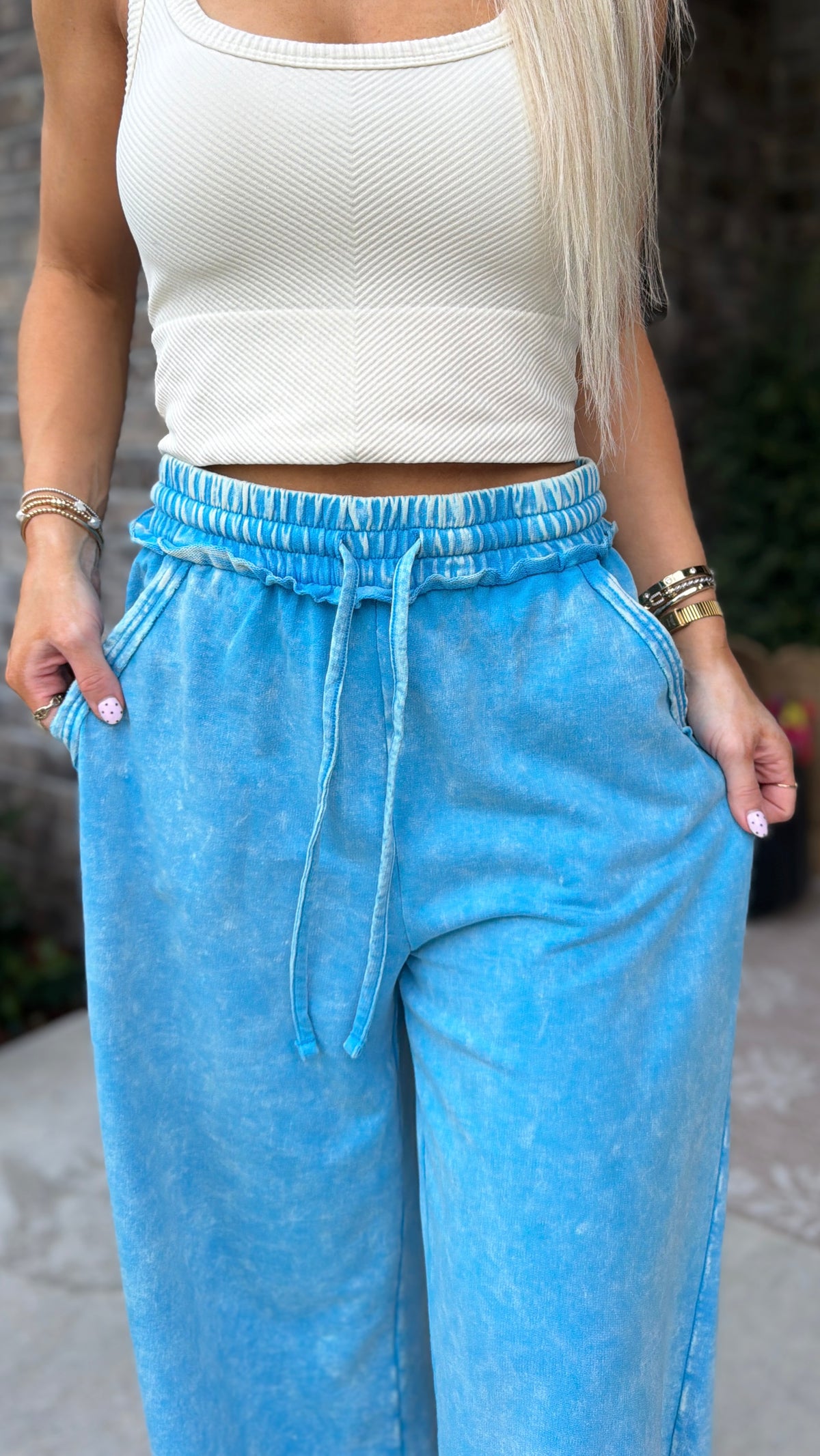 Washed Weekend Pants - Sky Blue