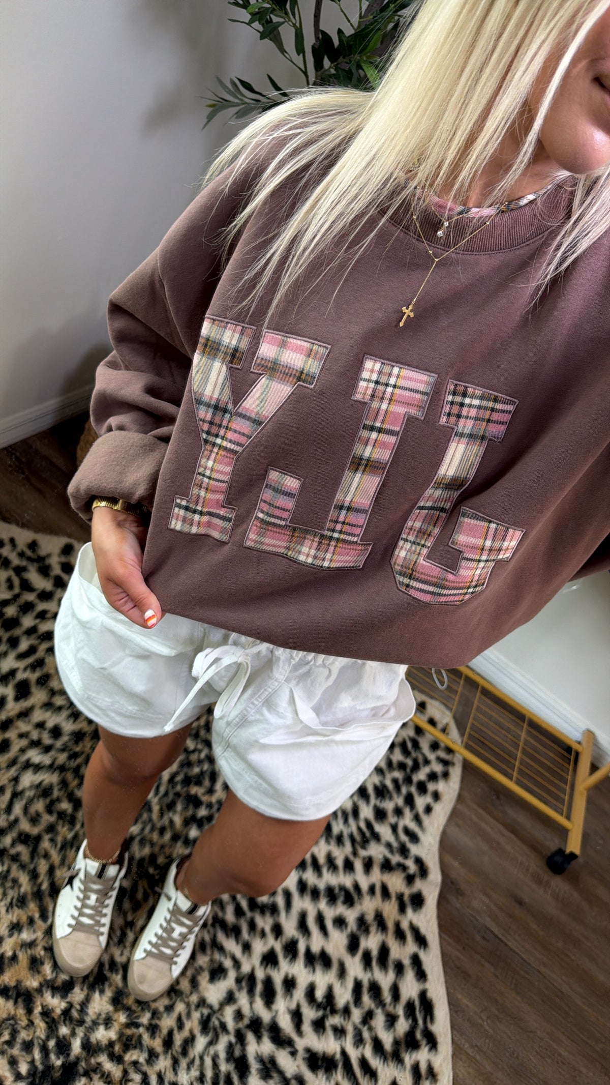 JLY Checkered Sweatshirt