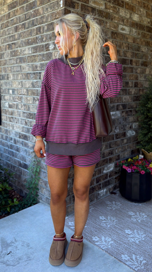 Stripe Situation Set - Brown