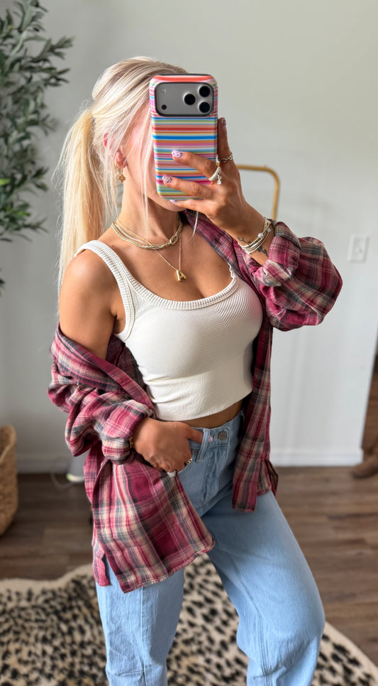 Abri Rose Flannel