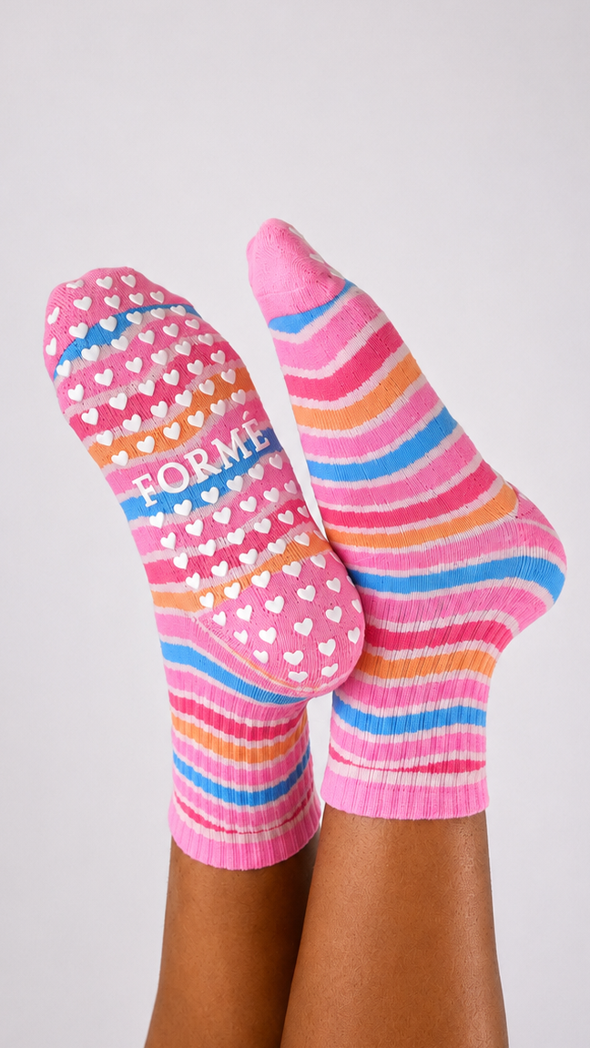 Sunset Stripe Grip Sock